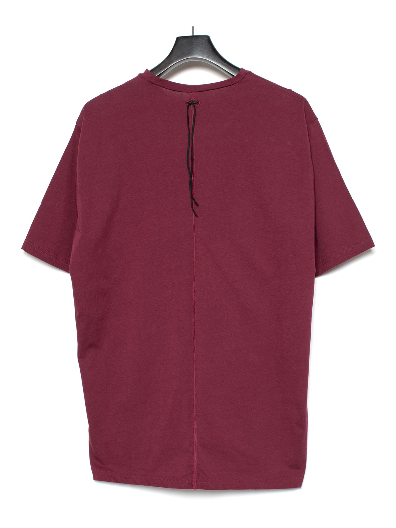 【予約品 9月27日(日) 締切】オーガニックコットン 強撚 天竺 ハーフスリーブ ワイド Tシャツ / WINE