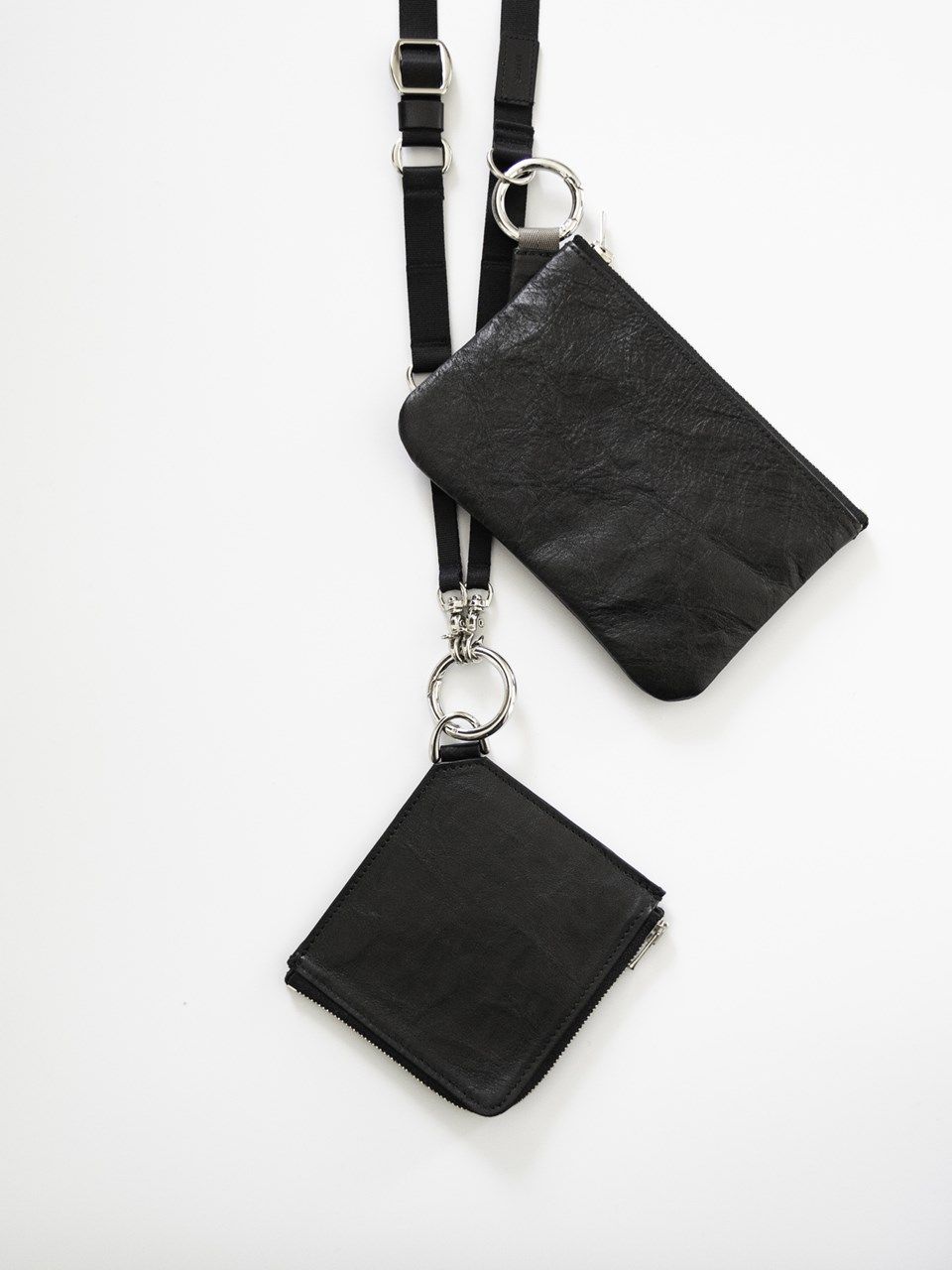 《予約品》 Dyneema® Leather RING L ZIP ウォレット  / ブラック