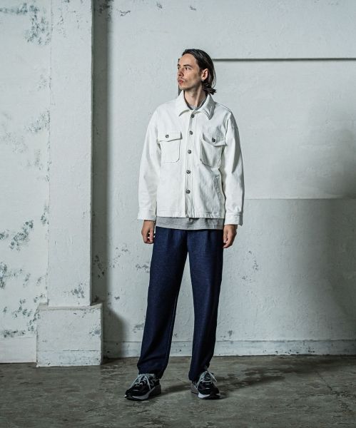 《予約11月17日19時締め》 EX denim jersey  WIDE PT / ワイドパンツ / インディゴワンウォッシュ