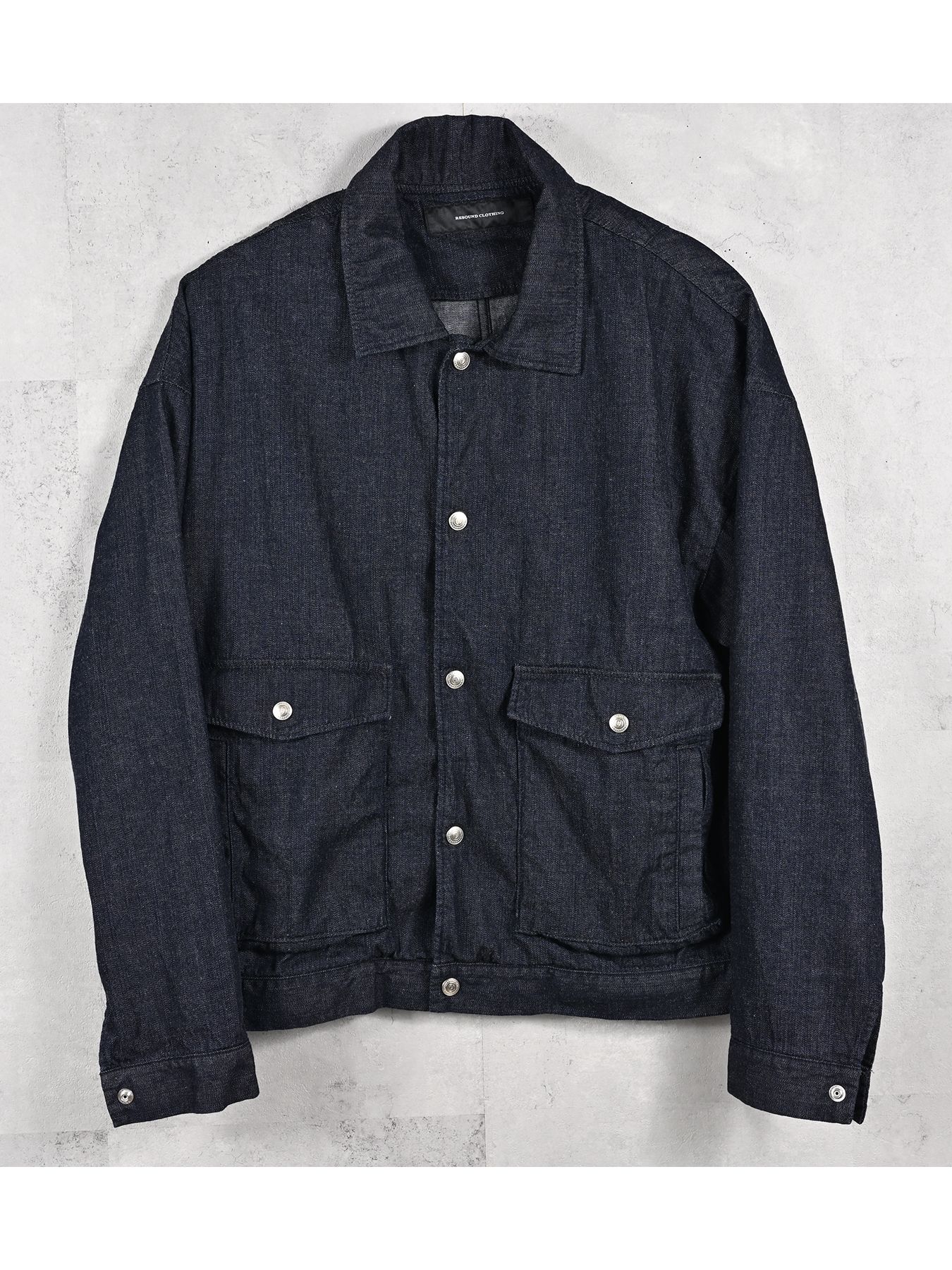 【予約品 11月16日(日) 締切】LDENIM AG FLIGHT JK / ライトデニム ミリタリージャケット / インディゴワンウォッシュ