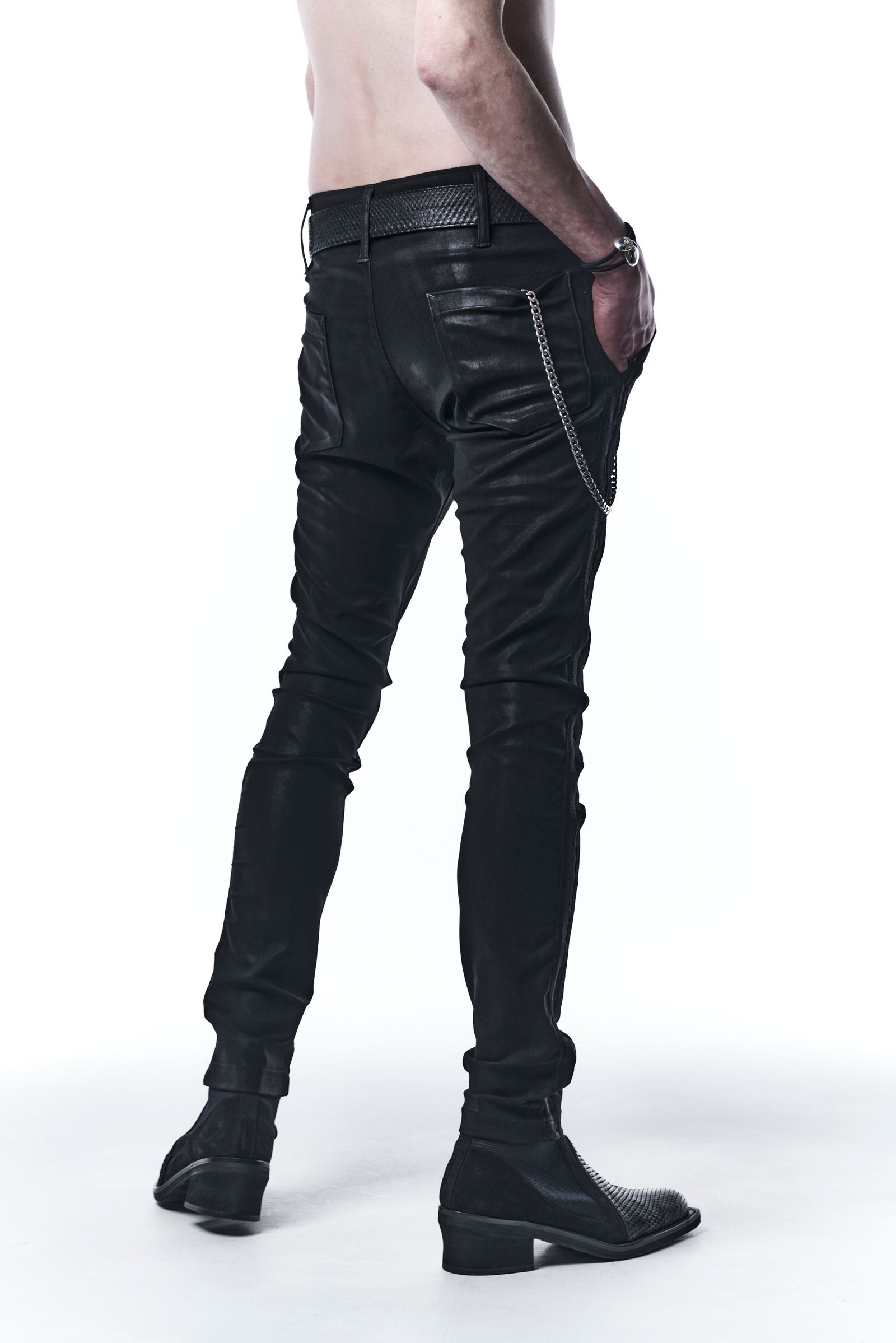《予約品》 SaruelTP-Pants スキニースラックス CoatingHighTensionJersey / Black 【kiryuyrik】 10月入荷予定
