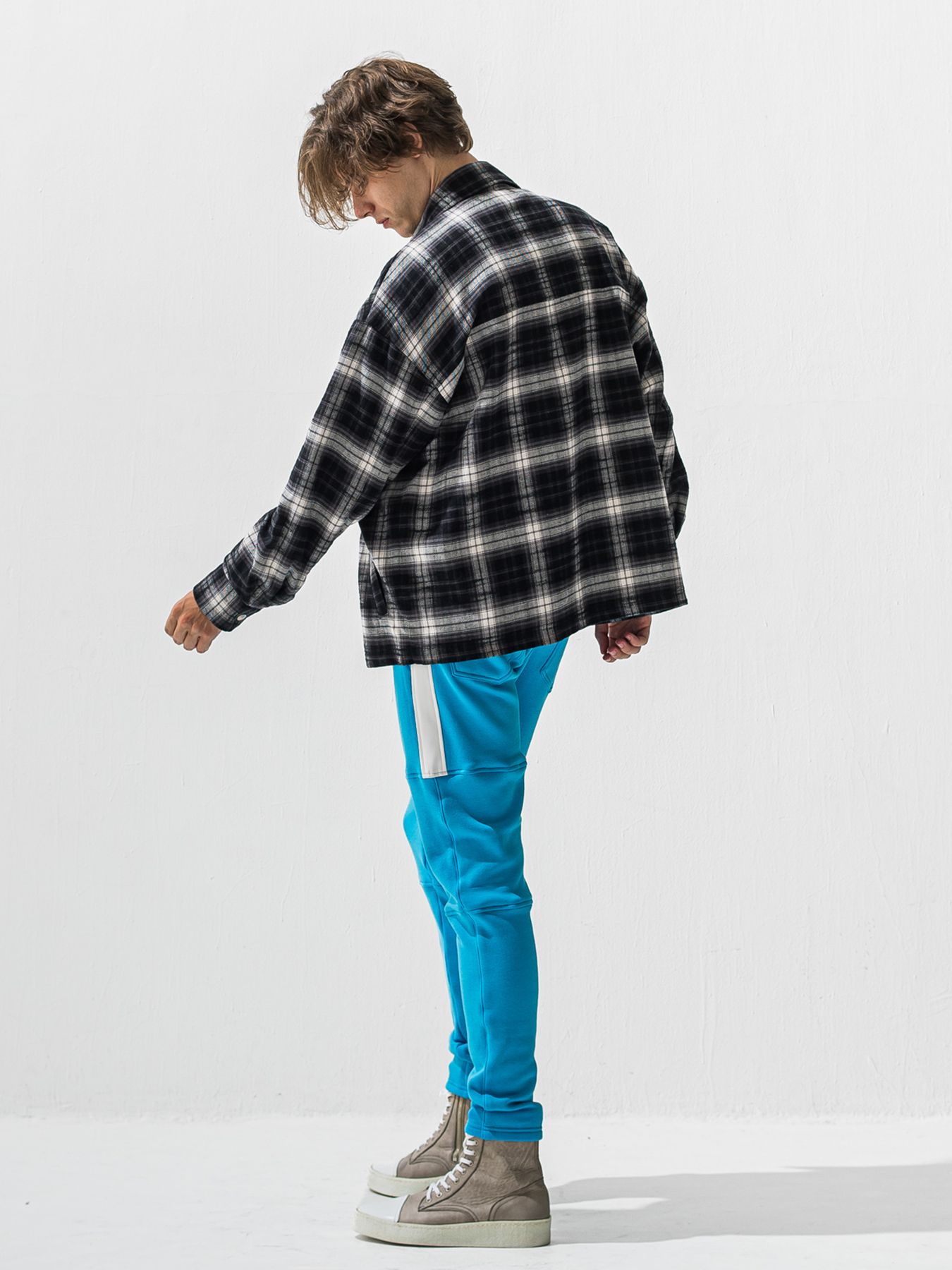 【予約品 9月6日(日) 締切】OLD SLUB CHECK JK / ヴィンテージ ネルジャケット / ブラック