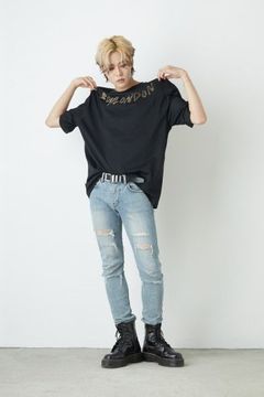 RHINESTONE BOY EAGLE CLASSICAL ラインストーンT-SHIRTS/  ブラック 【BOY LONDON】