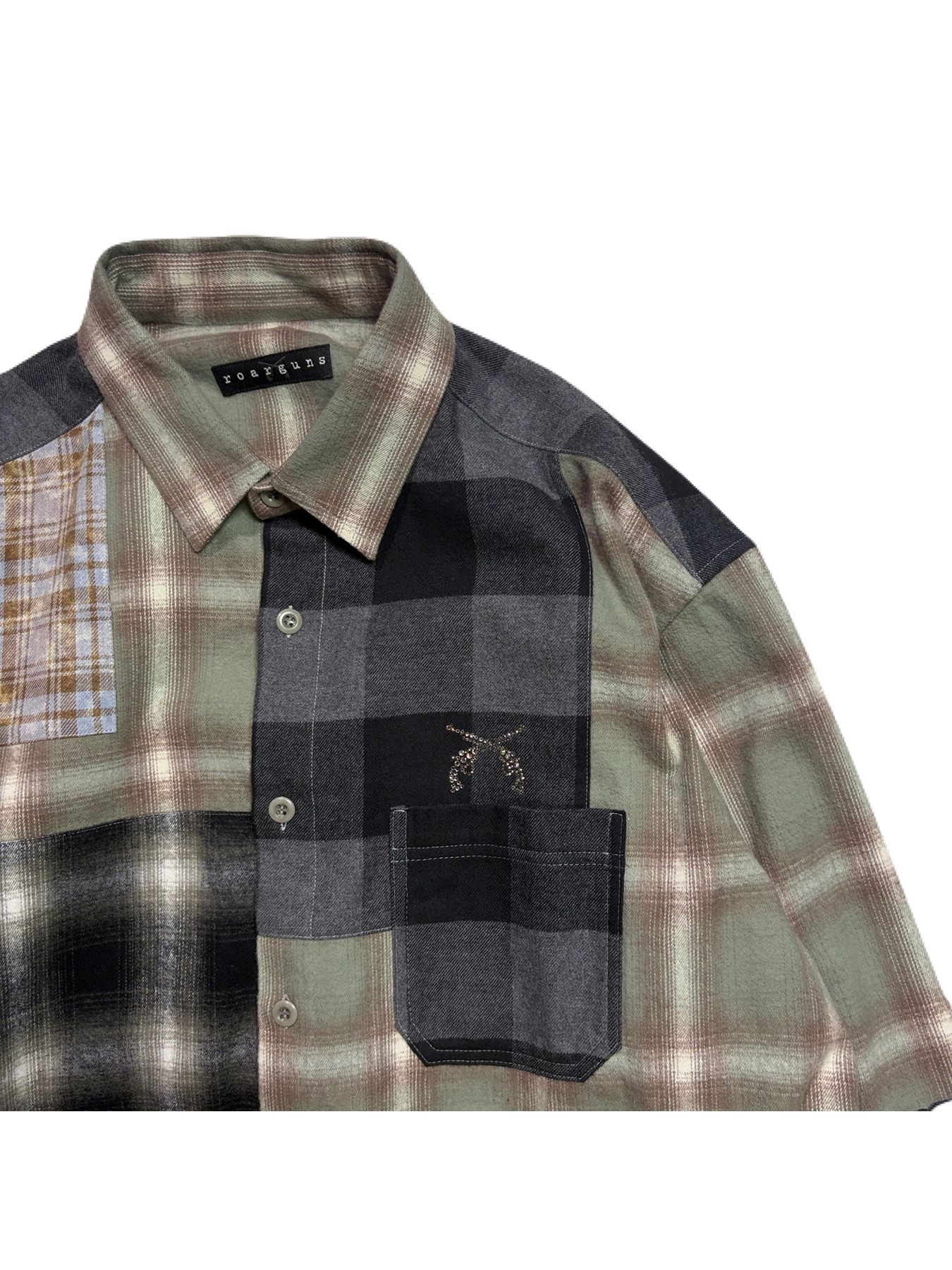 【予約品 3月9日(月) 18:00 締切】MULTI CHECK SH CRY / クリスタルクロスガン マルチ チェック シャツ / グリーン