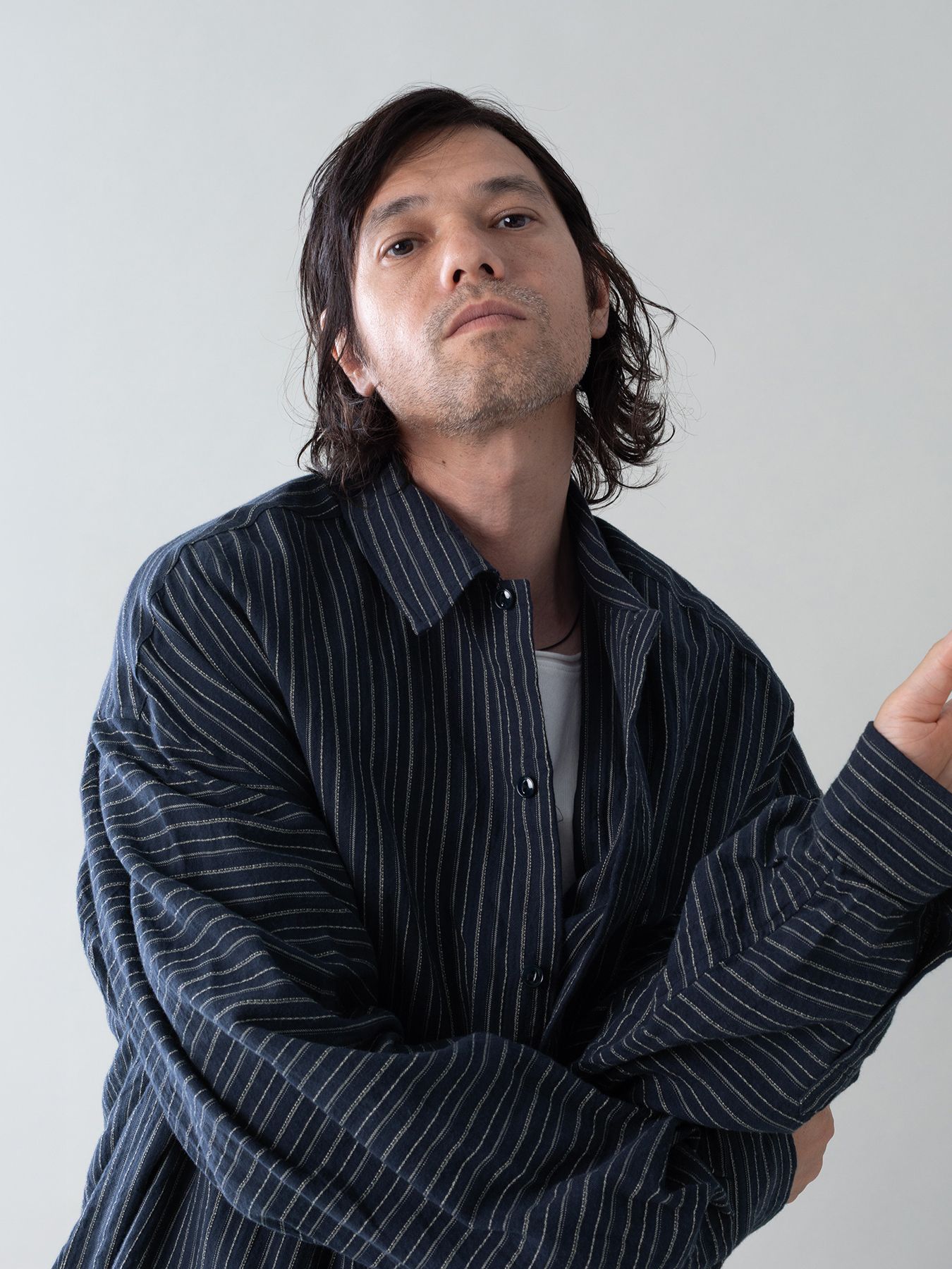 【予約品 5月27日(水) 締切】BRUSH-PULLOVERSHIRTS / オーバーシャツ / ネイビー