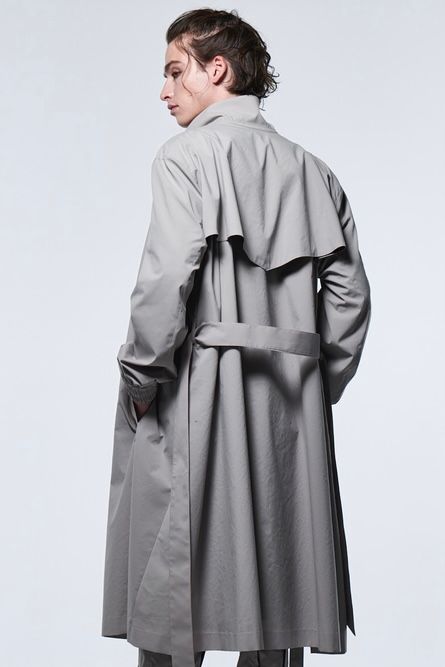 《予約品》 StandCollarDrapeCoatコート / グレーベージュ 【kiryuyrik】 2023年2月以降入荷予定
