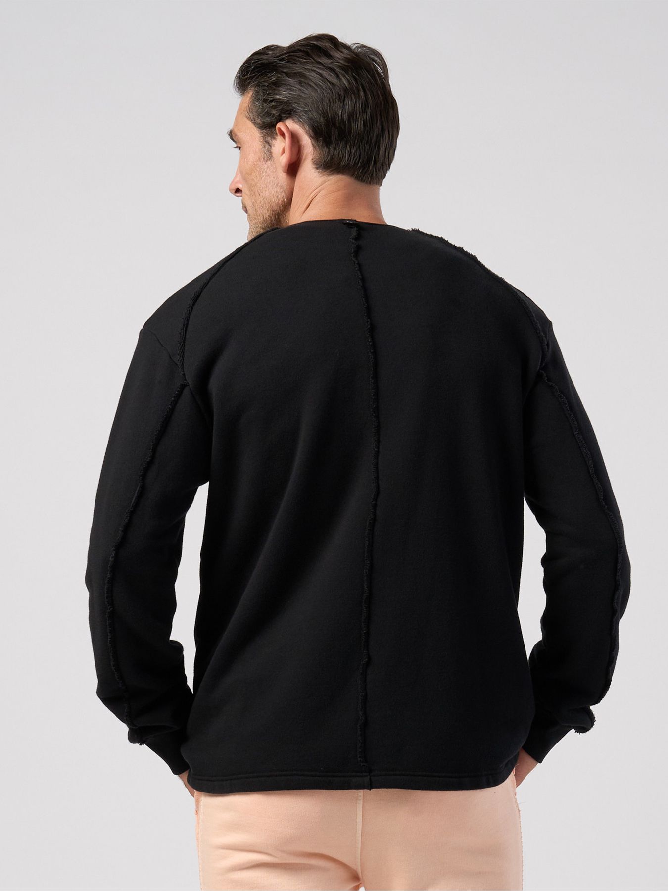 【予約品】soft luxe urake half-zip sweatshirt / プレミアム裏毛 ハーフジップスウェット / ブラック