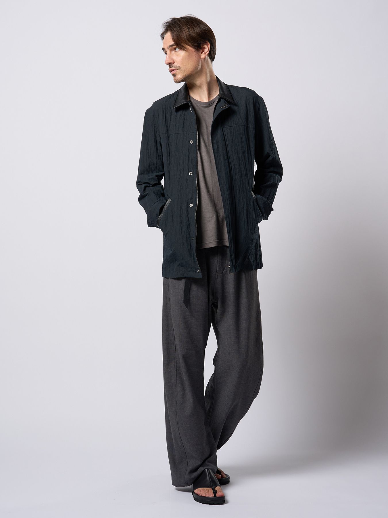 【予約品 9月23日(火) 締切】relax banana slacks / リラックス バナナスラックス / チャコール