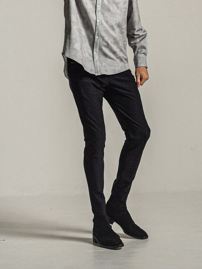 CHRIS EASY HEAT TUCK PANTS  / 裏起毛タックイージーパンツ / ブラック