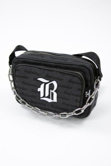CHAIN DESIGN SHOULDER BAG / ブラック 【BOY LONDON】