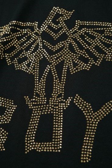 RHINESTONE BOY EAGLE CLASSICAL ラインストーンT-SHIRTS/  ブラック 【BOY LONDON】