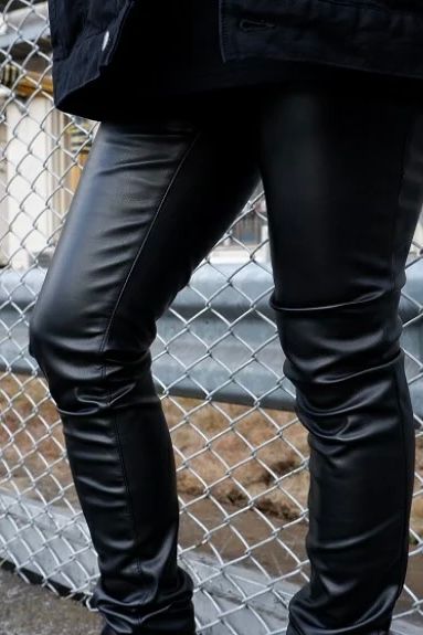 Synthetic Lamb Leather Skinny pants / BLACK 【ys Yuji SUGENO】