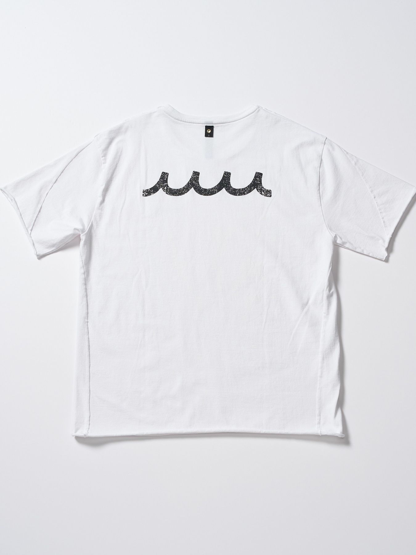 【予約品 1月25日(日) 締切】muta × wjk collection：cut-off S/S (printed) / カットオフ ショートスリーブ / ホワイト