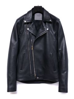 【予約品 9月27日(日) 締切】オイルカーフ ダブルライダース / RAVEN / BLACK