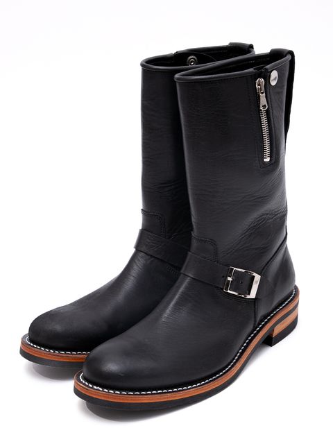 【予約品 4月6日(月) 締切】Japanese Steerhide Italian Double Oil Engineer Boots / ジャパンステア イタリアンWオイル エンジニアブーツ / DEADLOCK / ブラック