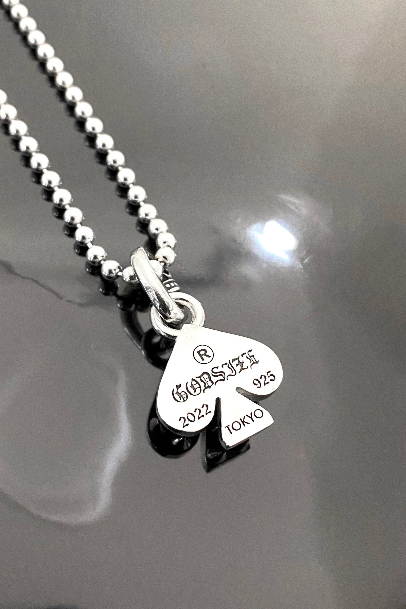 《受注生産》 BALL CHAIN [SPIKE:SPADE] ネックレス 【GOD SIZE】 注文から2～3週間後入荷予定