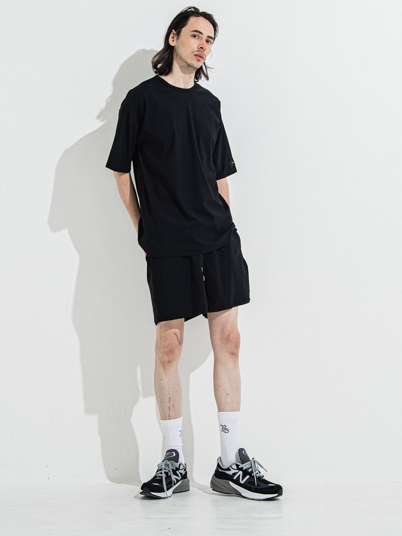 【予約品 】NYLON OVER T /  ナイロンオーバーサイズTシャツ / ブラック