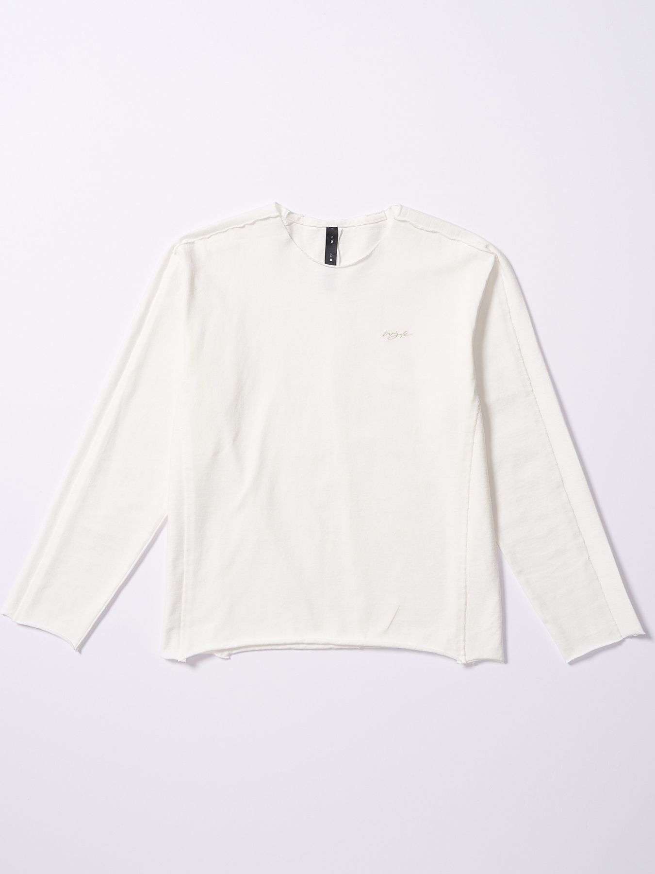 【予約品 4月19日(日) 18時締切】tight jersey cut-off L/S / タイトジャージー カットオフ ロングスリーブ / ホワイト