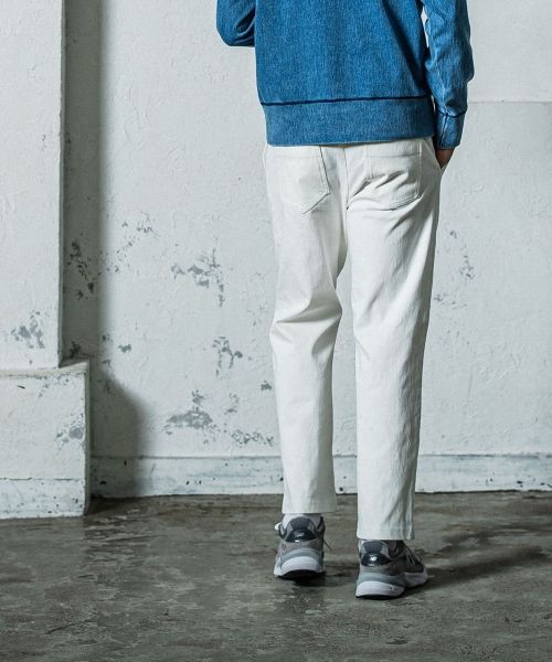 《予約11月17日19時締め》 EX denim jersey  WIDE PT / ワイドパンツ / ホワイト
