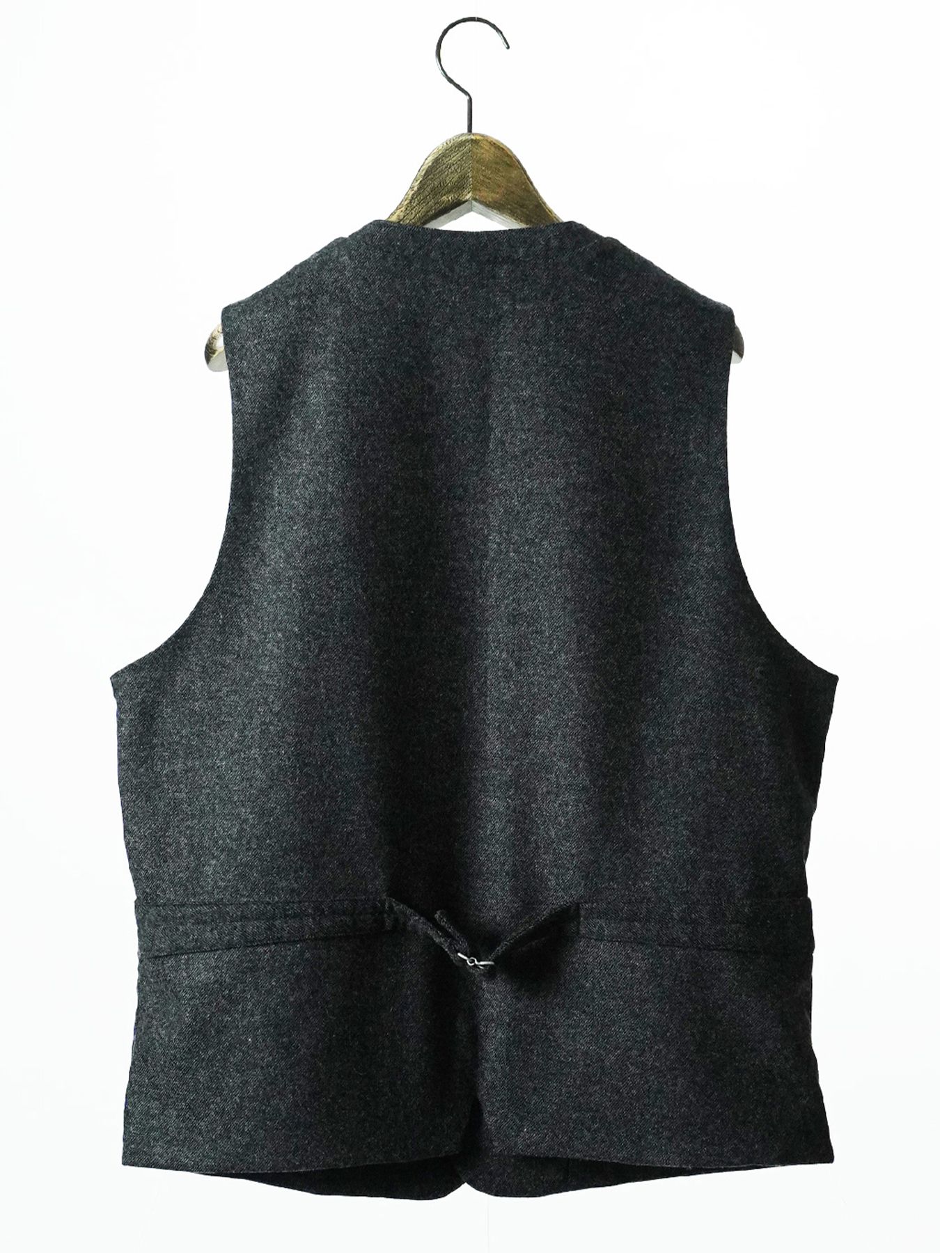 【予約品 7月5日(日) 締切】FRENCH GILET / ウールベスト / 杢チャコール