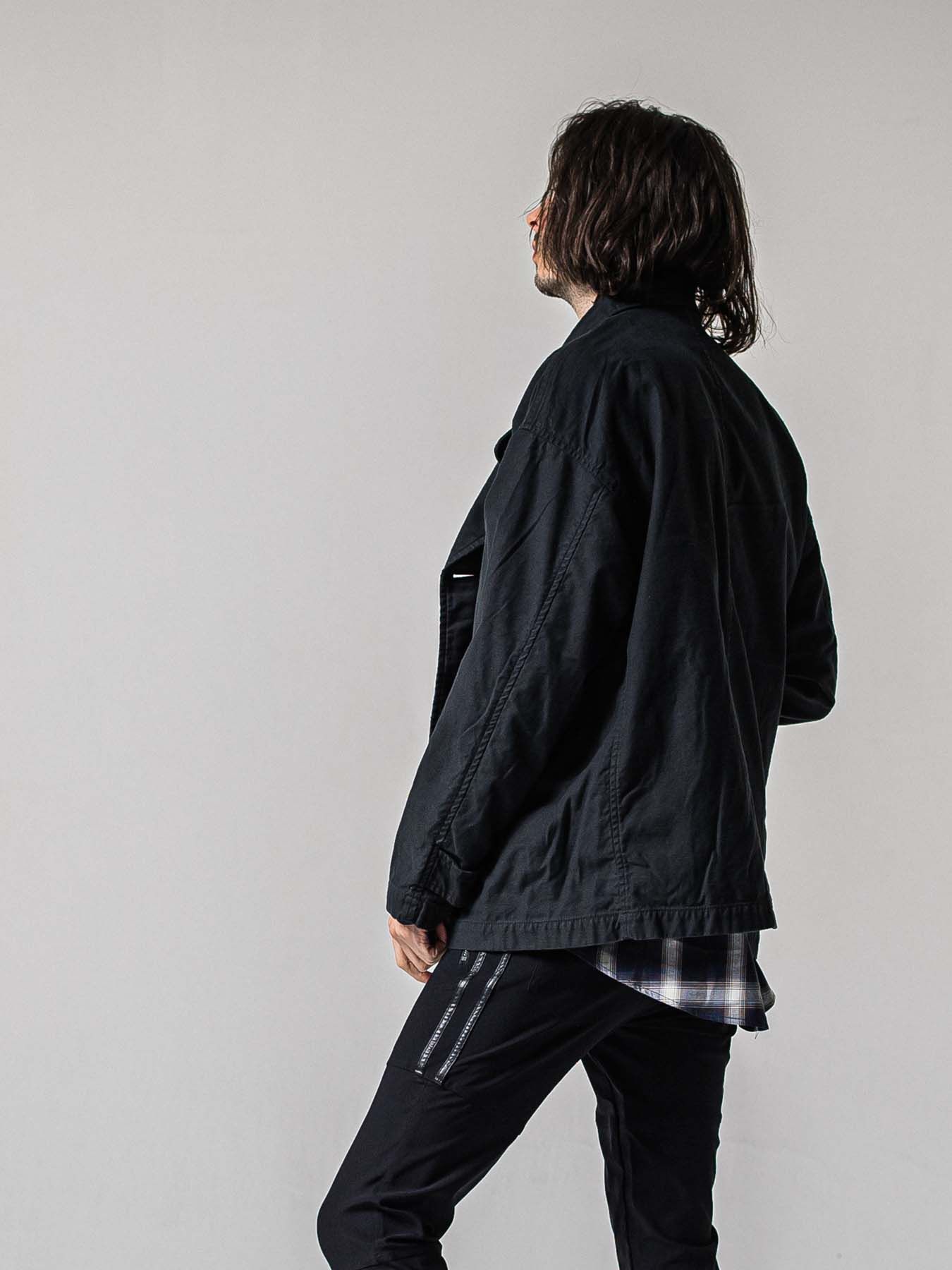 【予約品 11月16日(日) 締切】MV OVER PCOAT / オーバーサイズ ピーコートジャケット / ブラック
