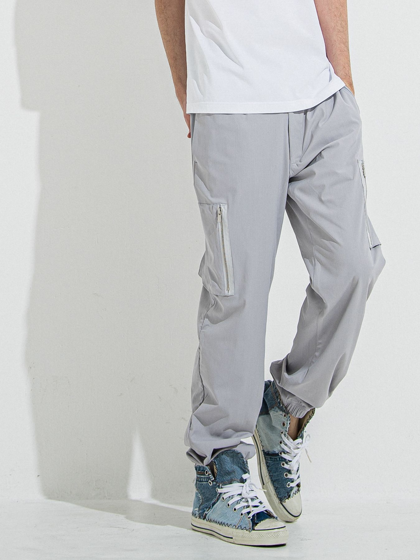 【予約品 】DAVID NYLON CARGO PANTS / デヴィッドナイロンカーゴパンツ / グレー