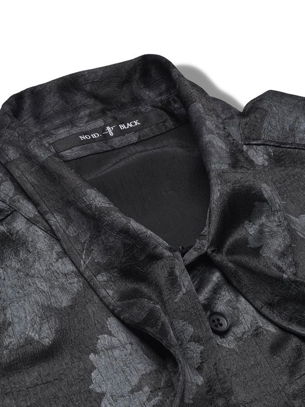 モディファイBIG-シャツ 花柄ストールロングシャツ