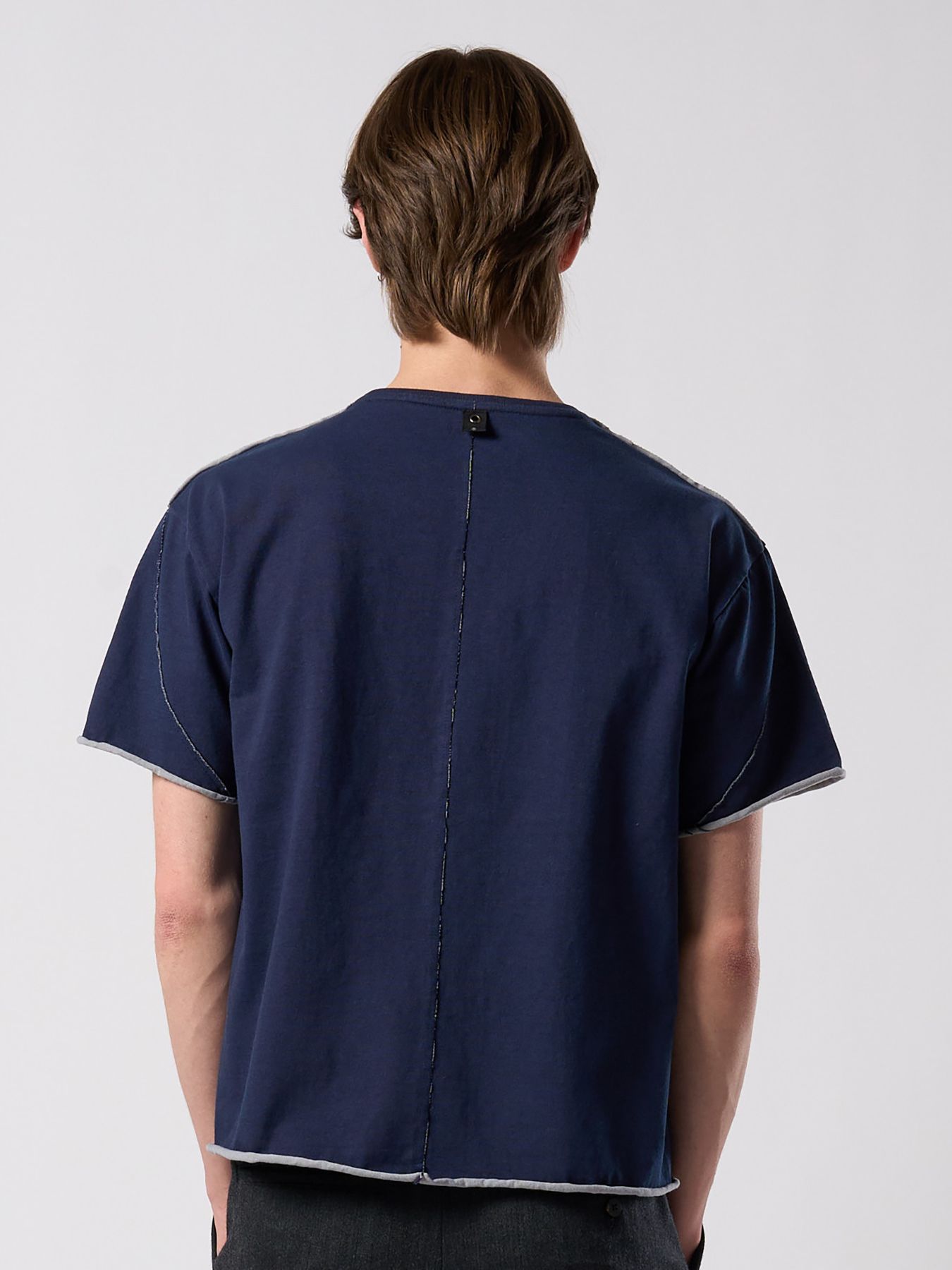 【予約品 4月19日(日) 18時締切】Ohta Design × wjk collaboration："relax" cut-off S/S / "relax" カットオフ ショートスリーブ / ネイビー