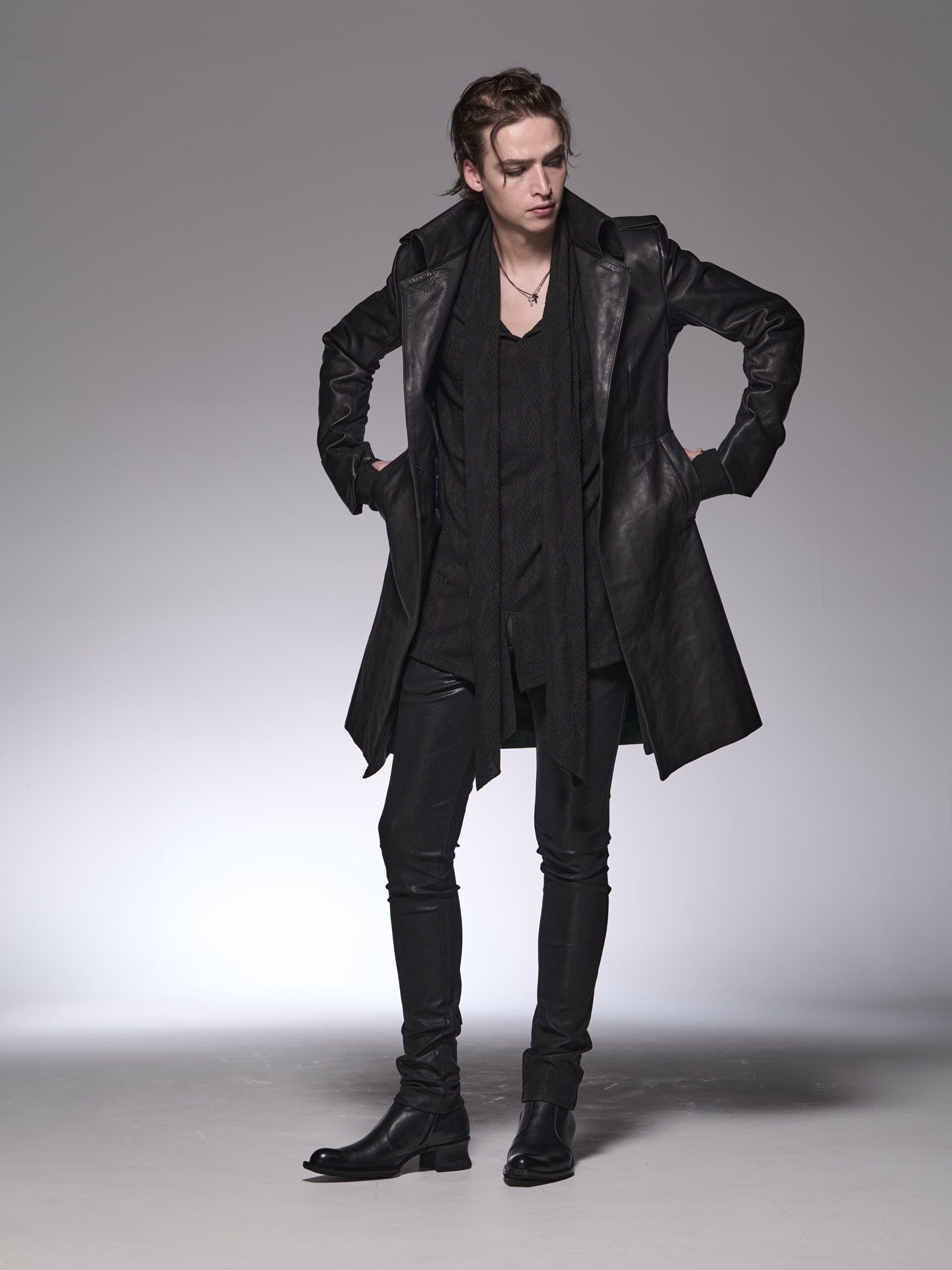 kiryuyrik - 《予約品》 LeatherSingleNapoleonJacket / レザーナポレオンコート / ブラック | BRYAN