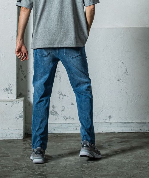 《予約11月17日19時締め》 EX denim jersey  WIDE PT / ワイドパンツ ライトインディゴLIND