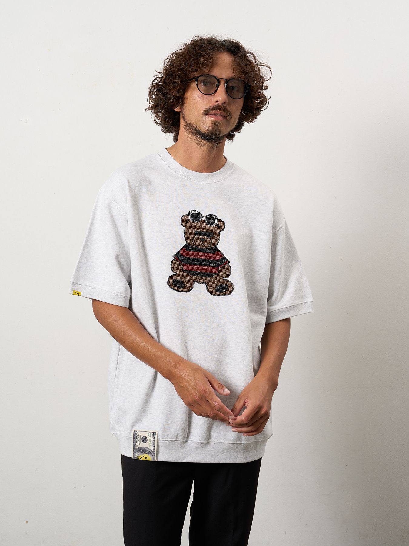 【予約品 10月16日(木) 締切】8ozフレンチテリー カートベアシークイン SSシャツ / アッシュ