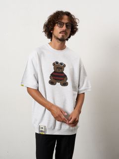 【予約品 10月16日(木) 締切】8ozフレンチテリー カートベアシークイン SSシャツ / アッシュ