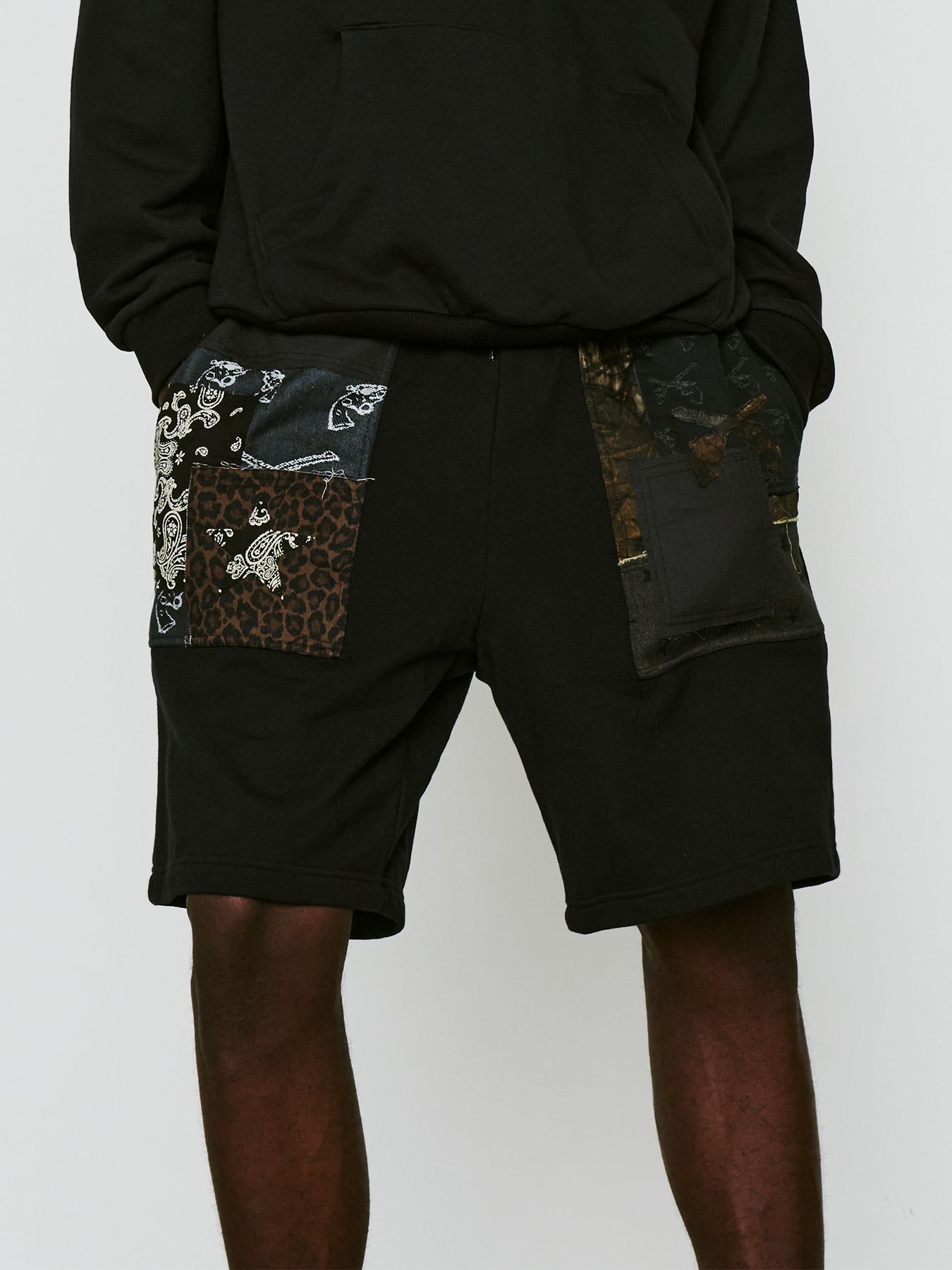 【予約品 8月10日(日) 締切 】PATCH WORK SHORTS / パッチワーク ショーツ / ブラック