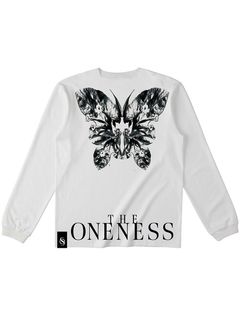 《予約品》 Bougainvilea LongSleeve T / 長袖Tシャツ / ホワイト×ブラック【THE ONENESS】