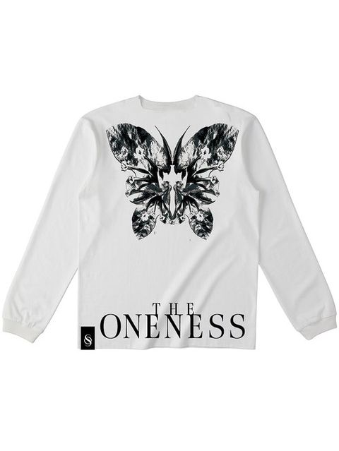 《予約品》 Bougainvilea LongSleeve T / 長袖Tシャツ / ホワイト×ブラック【THE ONENESS】