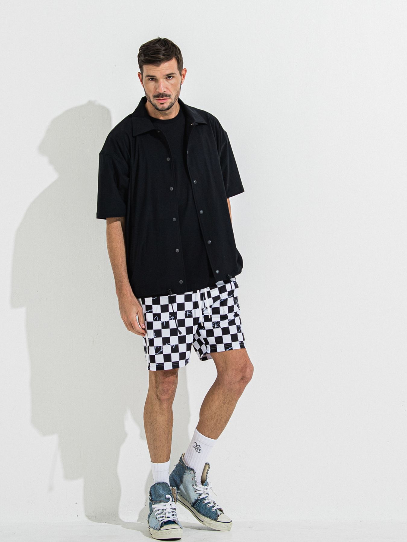 【予約品 】NYLON OVER T /  ナイロンオーバーサイズTシャツ / ブラック