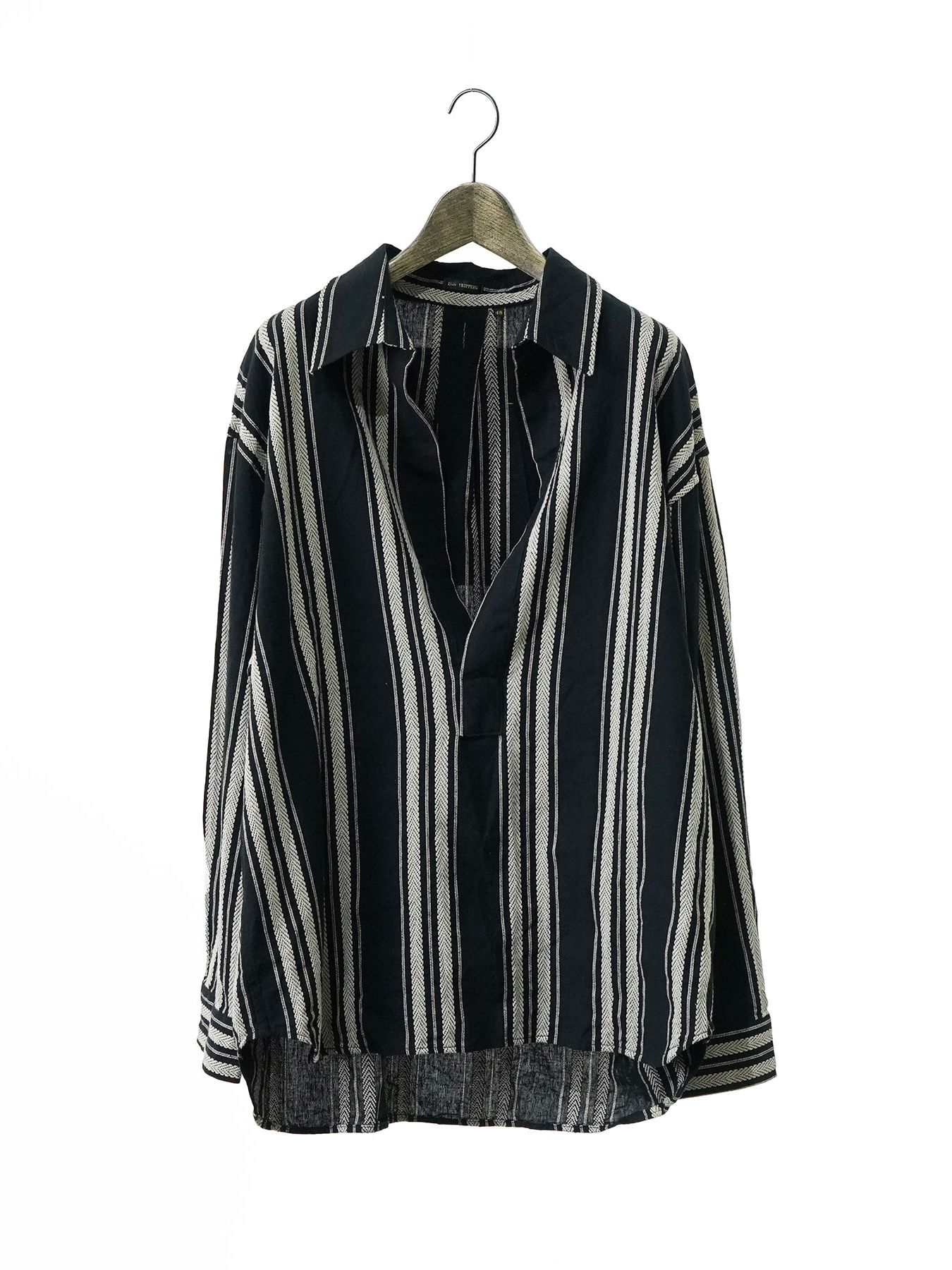 DOBBYSTRIPE SHIRTS / ミリタリーシャツ / ブラック