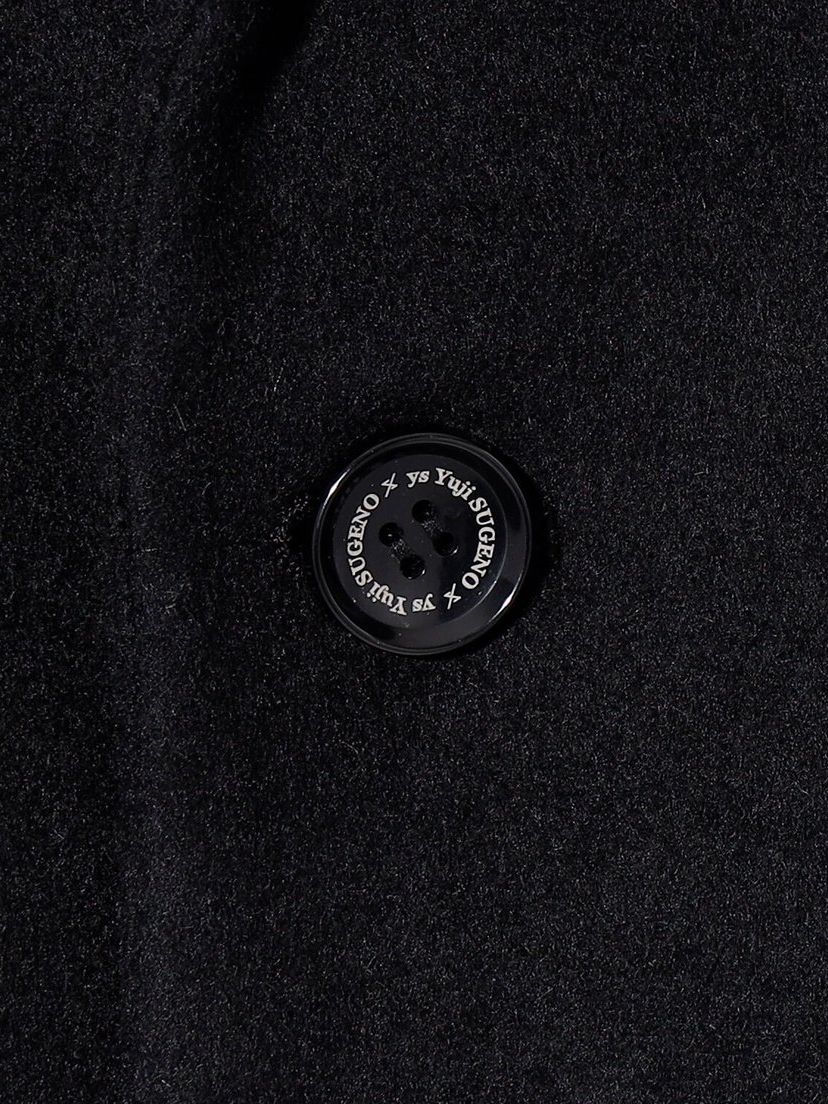 Lamb Beaver wool Semi-double Long Chester Coat / ブラック 【ys Yuji SUGENO】