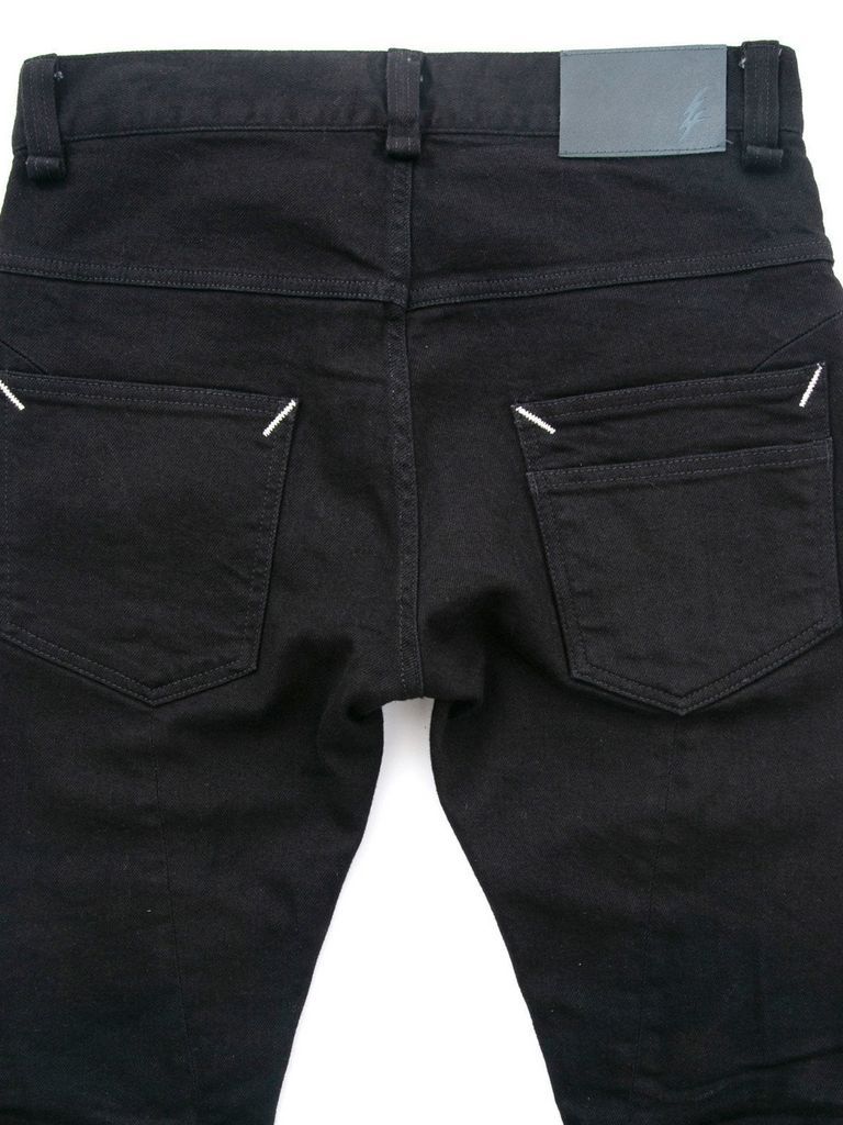 12.5oz Organic Cotton Stretch Denim Tight Straight Jeans / 12.5oz オーガニックコットン ストレッチデニム タイトストレート  / TIGHT JOE / ブラック ワンウォッシュ