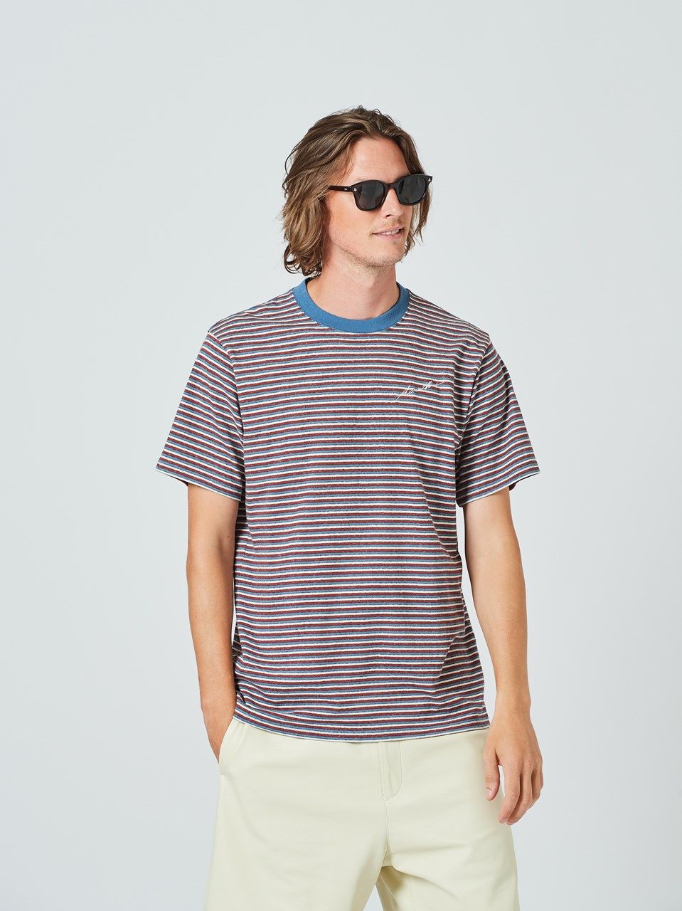 (予約品2023年10月19日18時締め) Multi Border Tee / Tシャツ / ネイビー