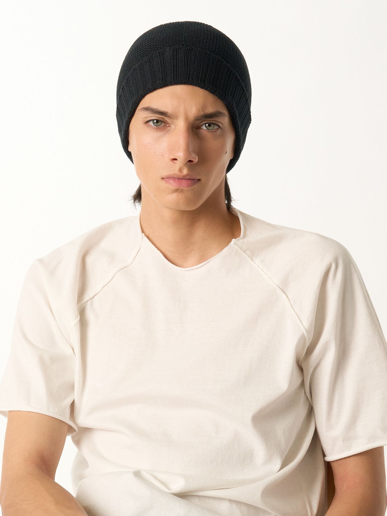 【予約品 9月23日(火) 締切】comfy 2-way knit watch / コンフィー 2ウェイ ニットワッチキャップ / ブラック