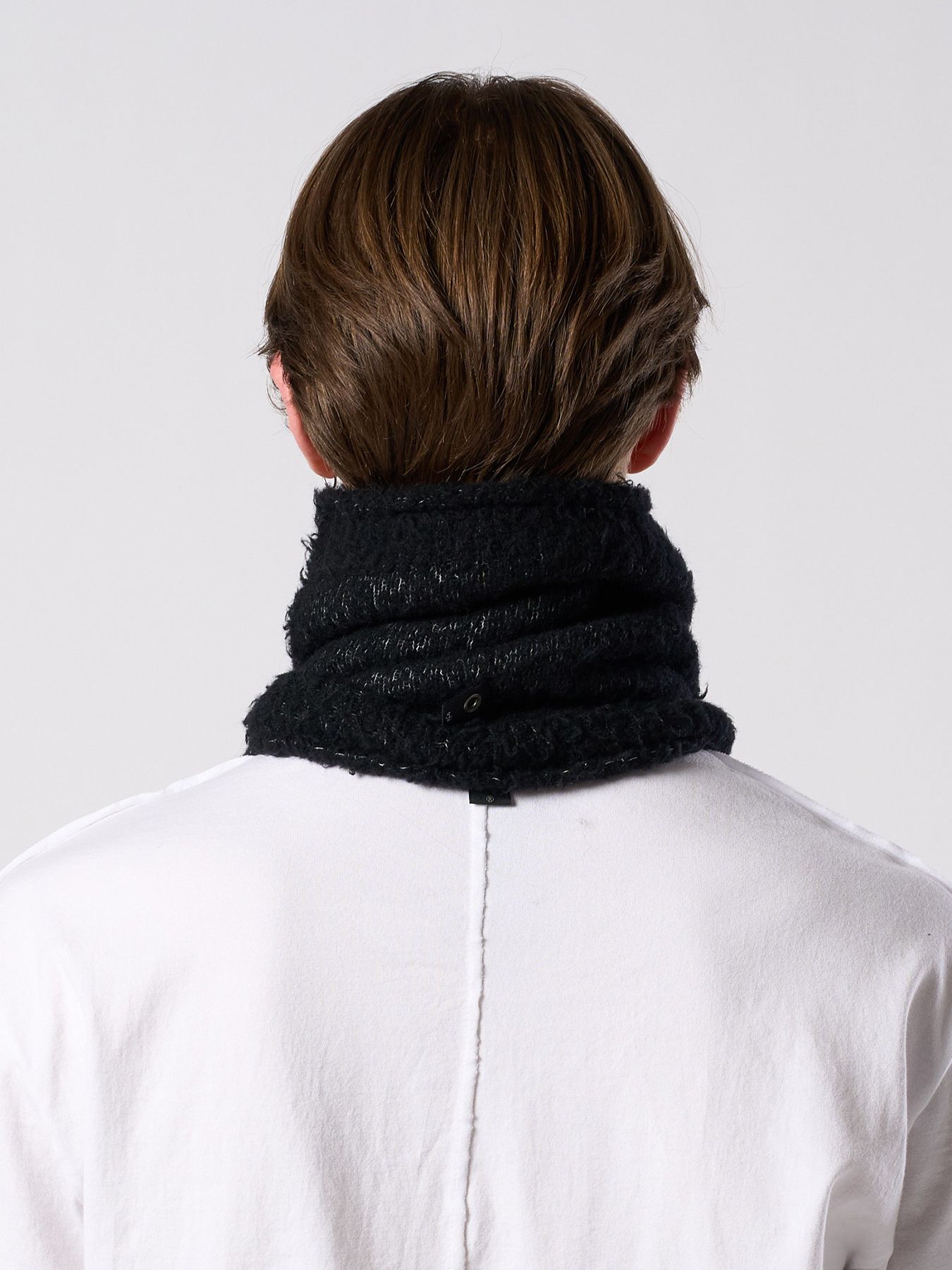 【予約品 4月19日(日) 18時締切】fancy yarn knit snood / ニットスヌード / ブラック