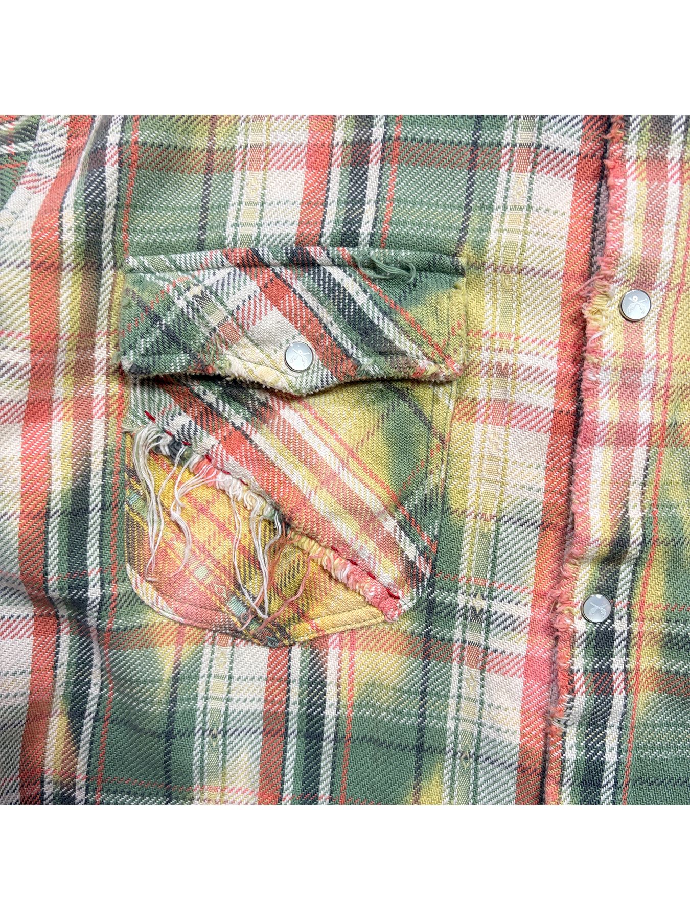 【予約品 8月23日(日) 締切】CO CHECK SHIRT/Peace / メタル / グリーン