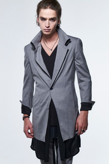 《予約品》 FlareSingleNapoleonJacket / ライトグレー 【kiryuyrik】 2023年3月以降入荷予定