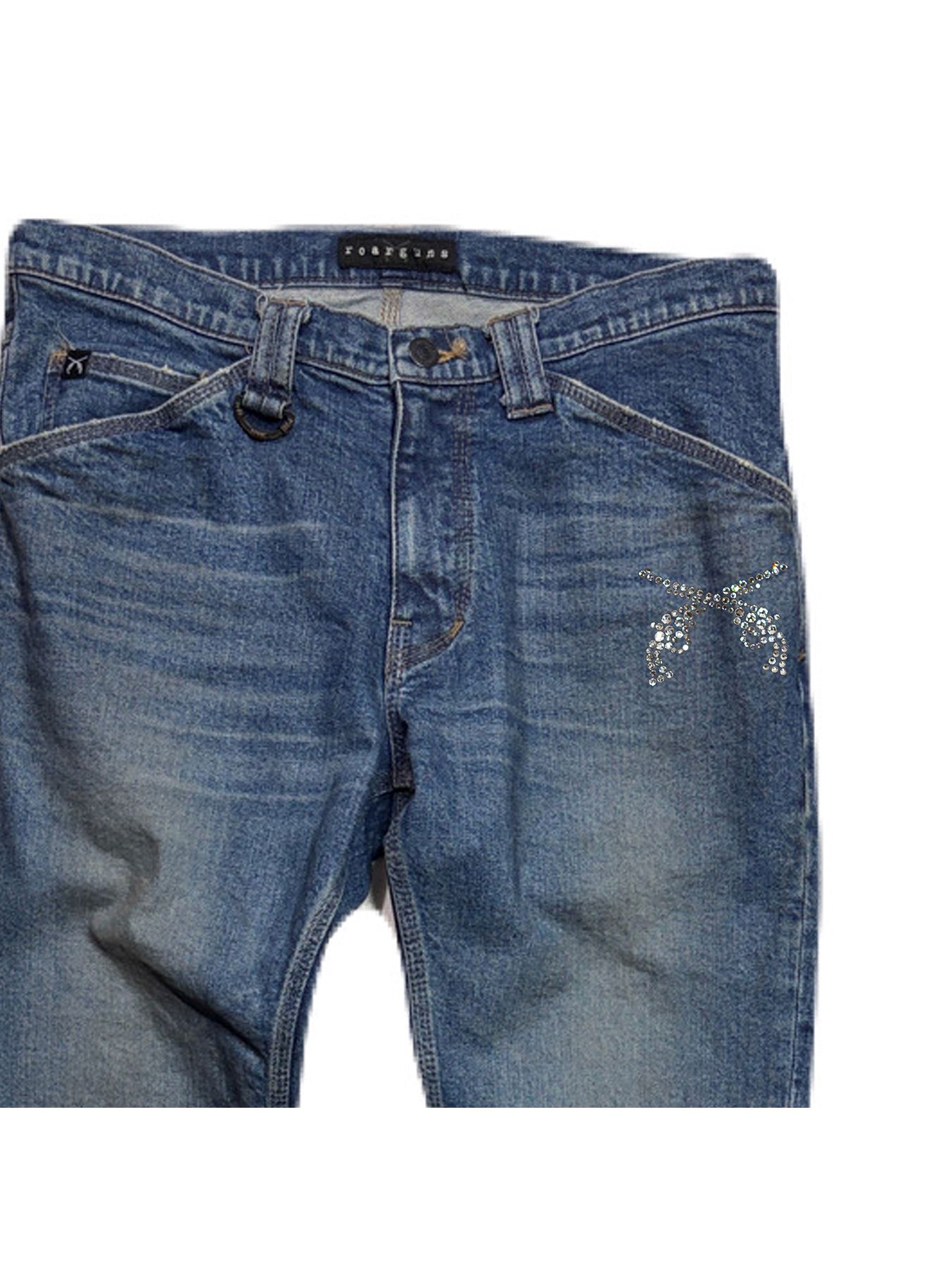 【予約品 3月9日(月) 18:00 締切】STRETCH DENIM PT CRY / ストレッチデニム ブーツカットパンツ / クリスタル ブルー