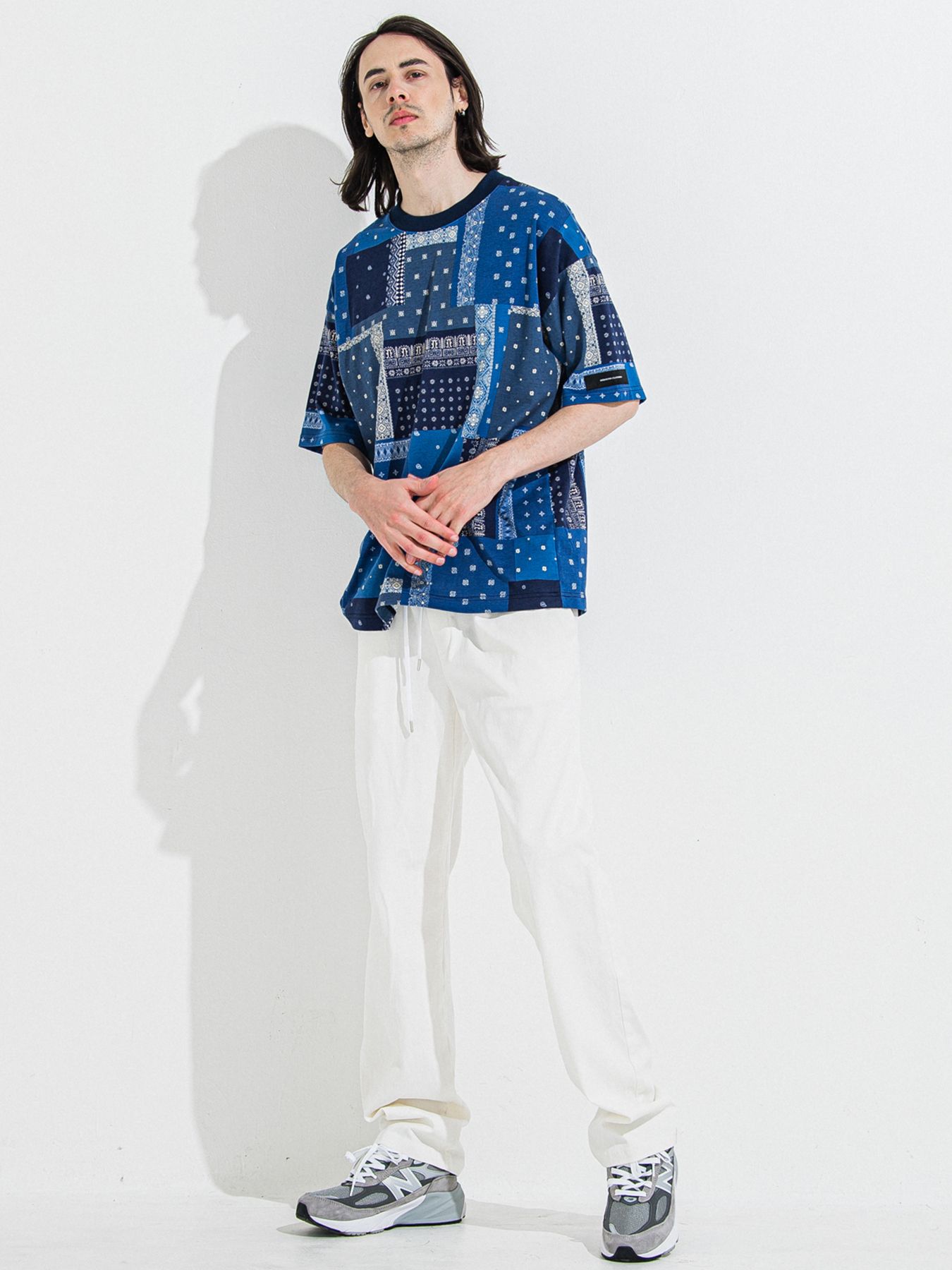DENIM JERSEY WIDE PT / デニムジャージワイドパンツ / ホワイト