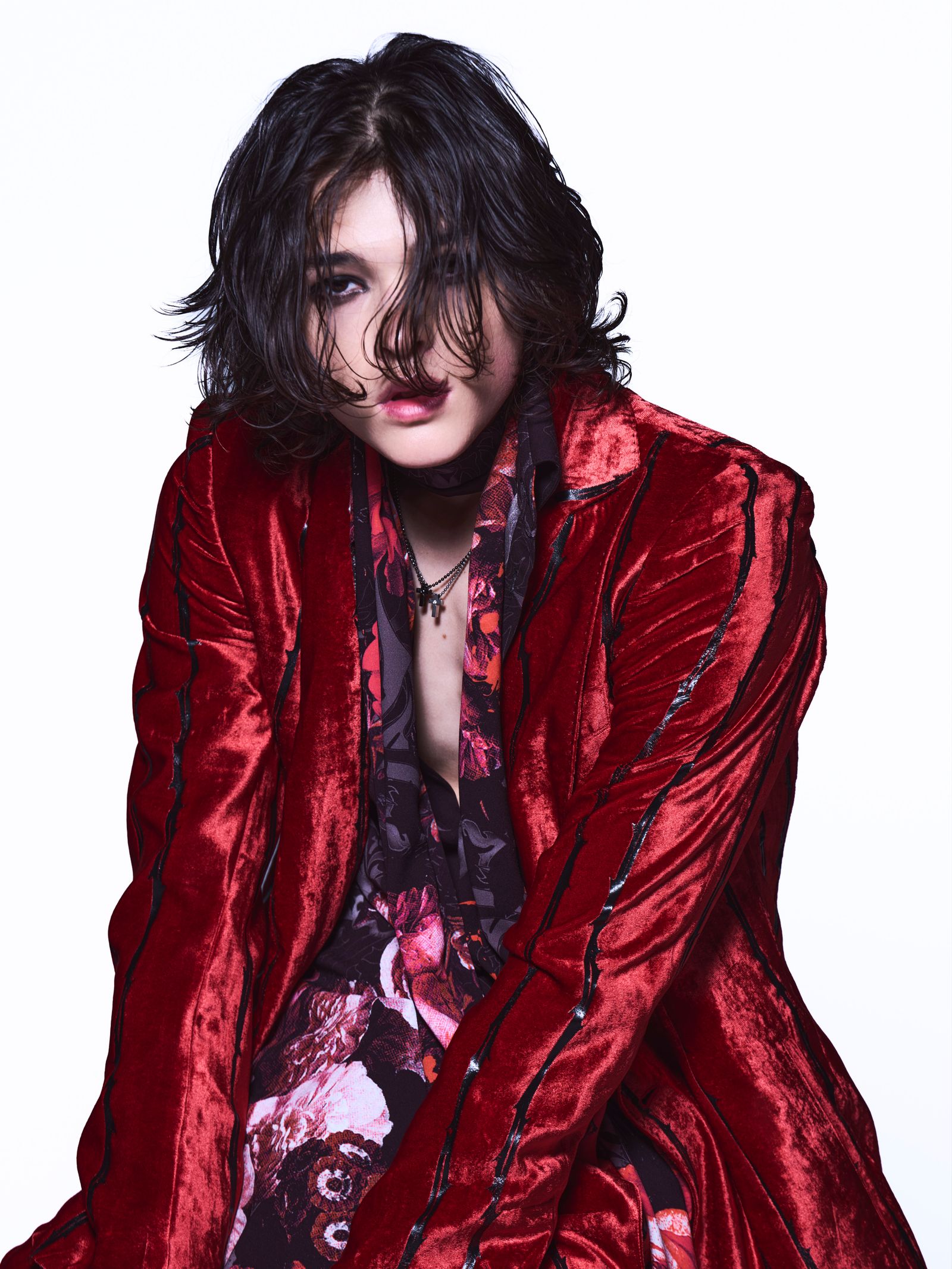 【予約品 6月29日(月) 締切】TOGE Velvet Wide Slacks / ベルベット ワイドスラックス / レッド