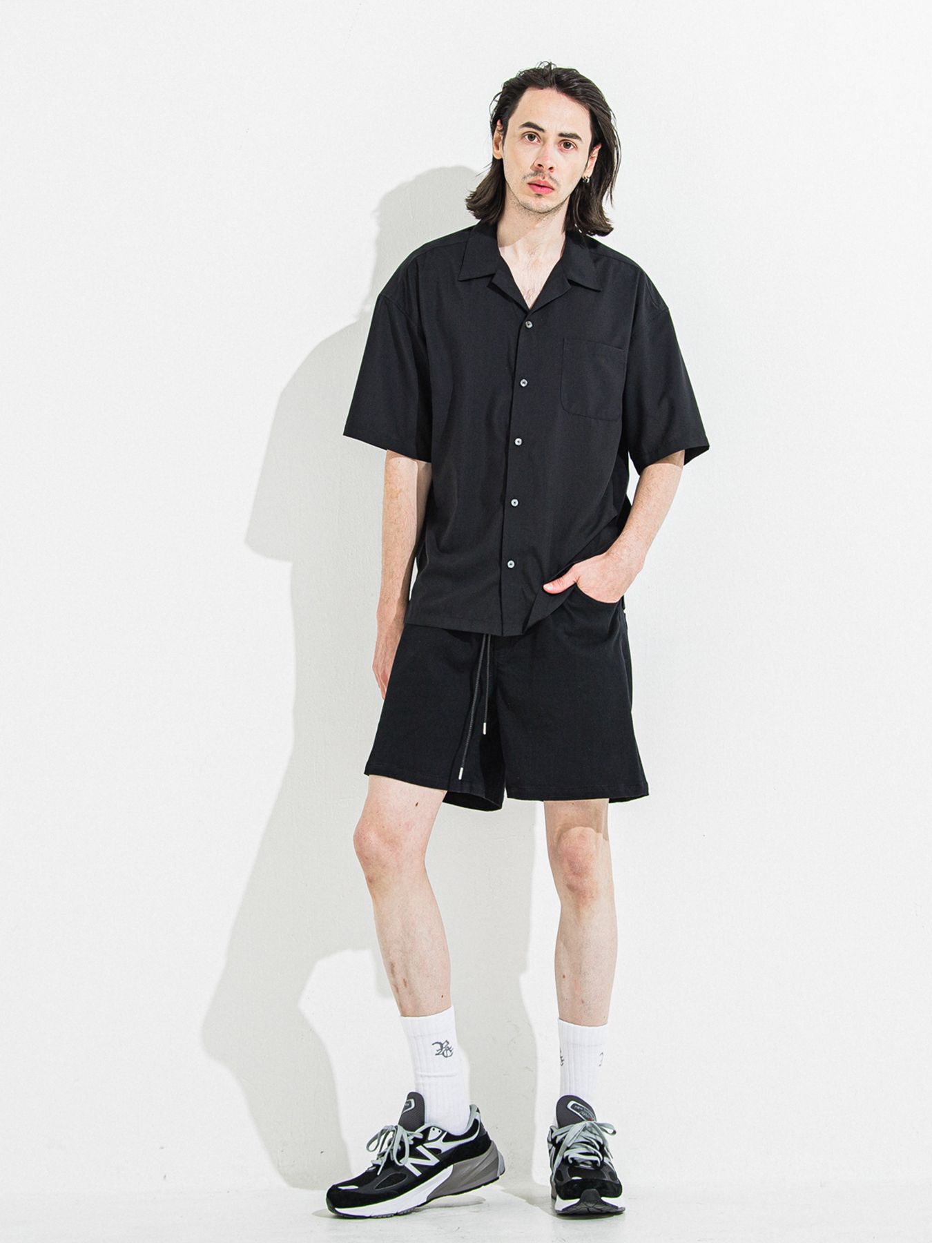 【予約品】DENIM JERSEY SHORTS / デニムジャージショーツ / ブラック