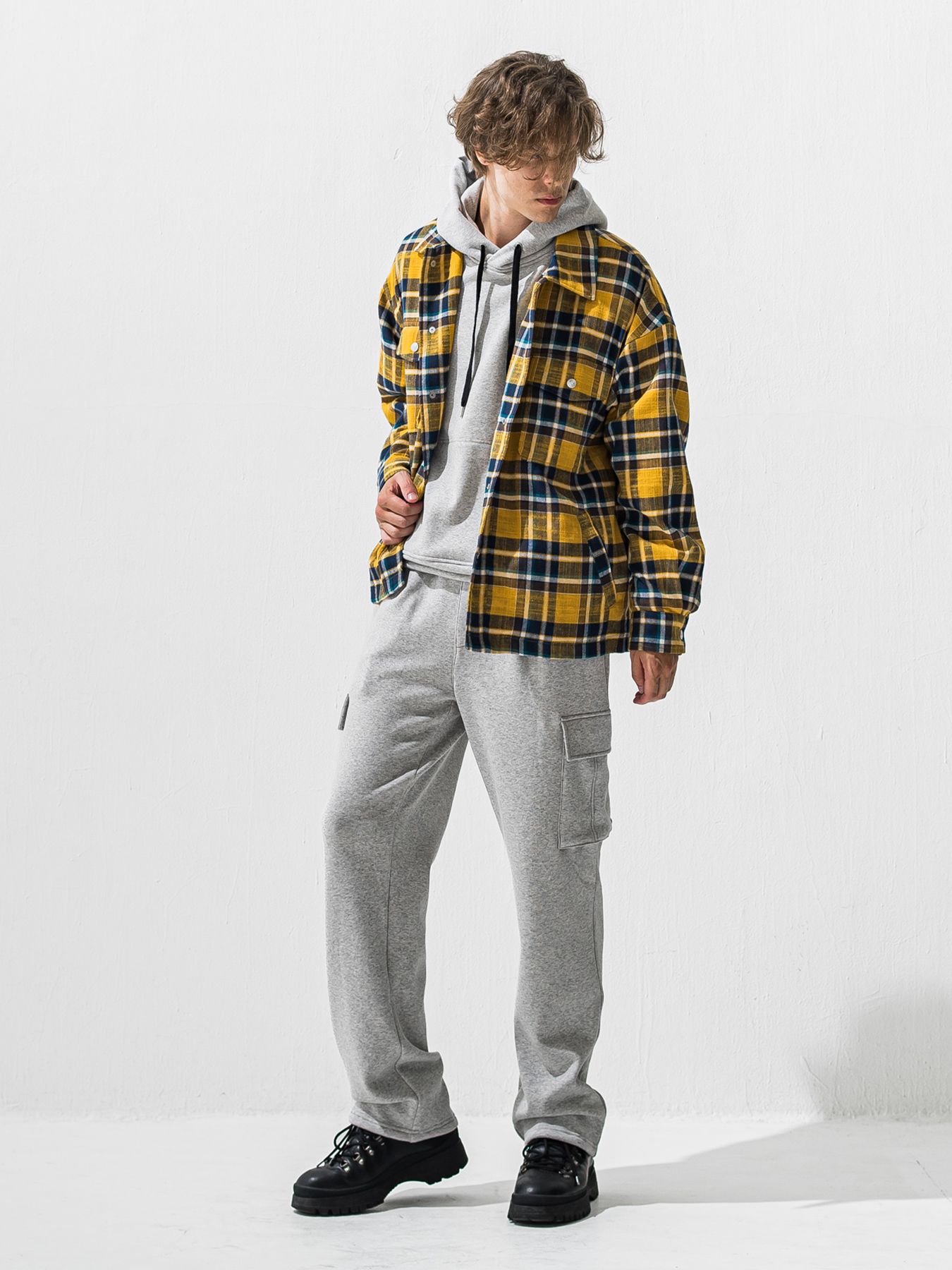 【予約品 9月6日(日) 締切】OLD SLUB CHECK JK / ヴィンテージ ネルジャケット / イエロー