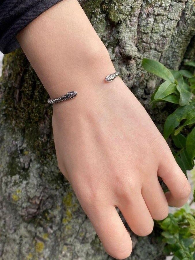 《受注生産》 TWO HEADED SNAKE BANGLE BRACELET バングル / 注文から3～4週間後入荷予定